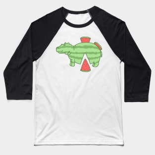 Hippo made of watermelon (how delicious) Baseball T-Shirt